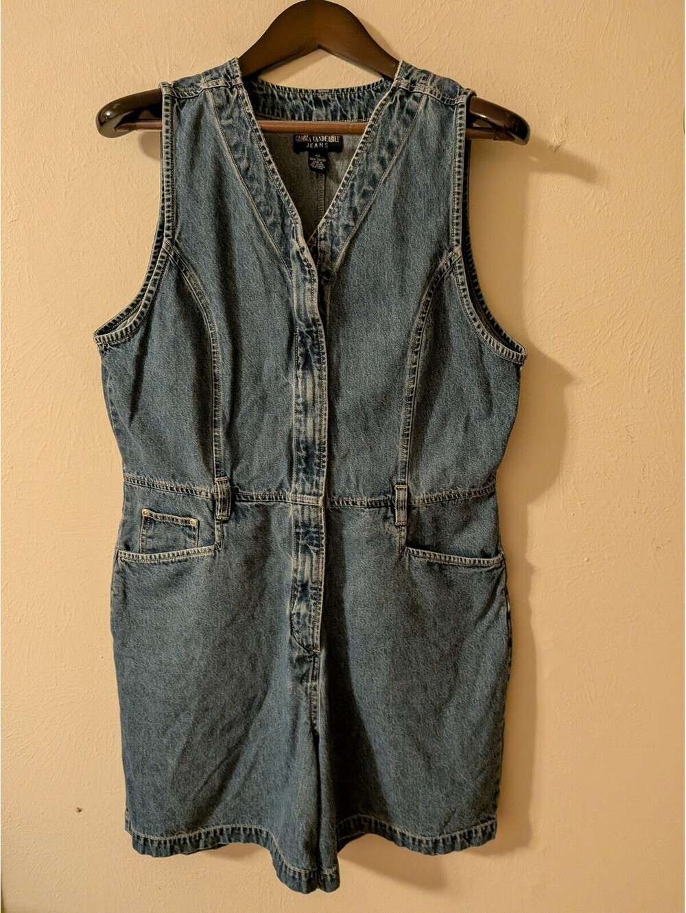 Vintage Jean Romper | Size Large